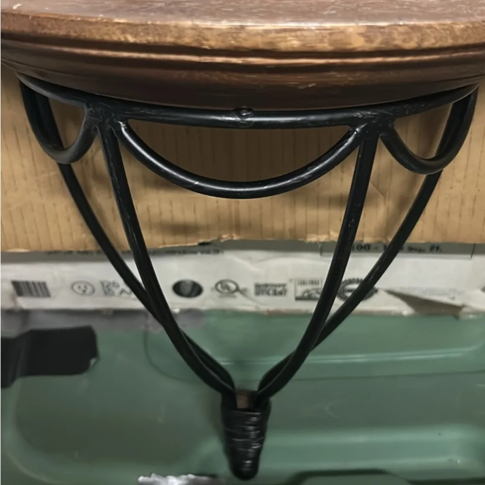 Elegant Black Metal Wall Shelf